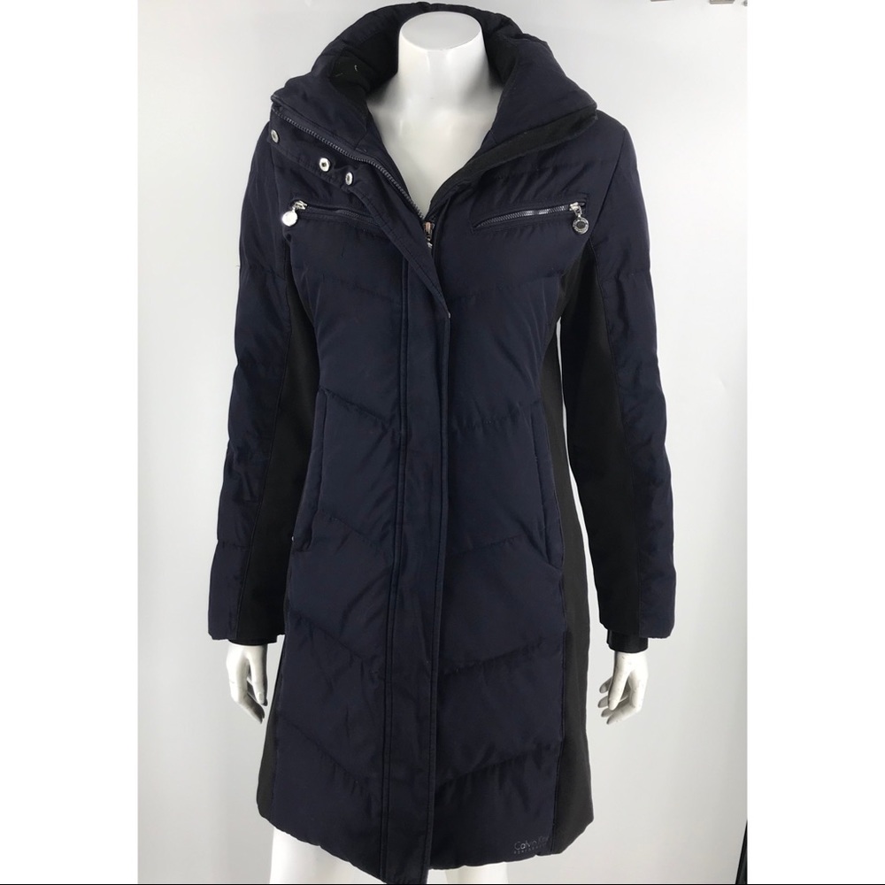Calvin Klein Performance Blue Hooded Coat